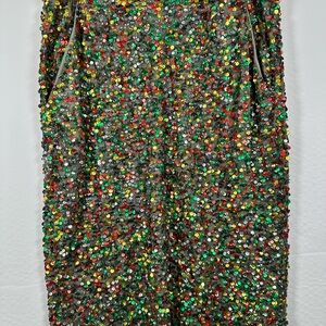 Vintage Multicolor Sequin Skirt
